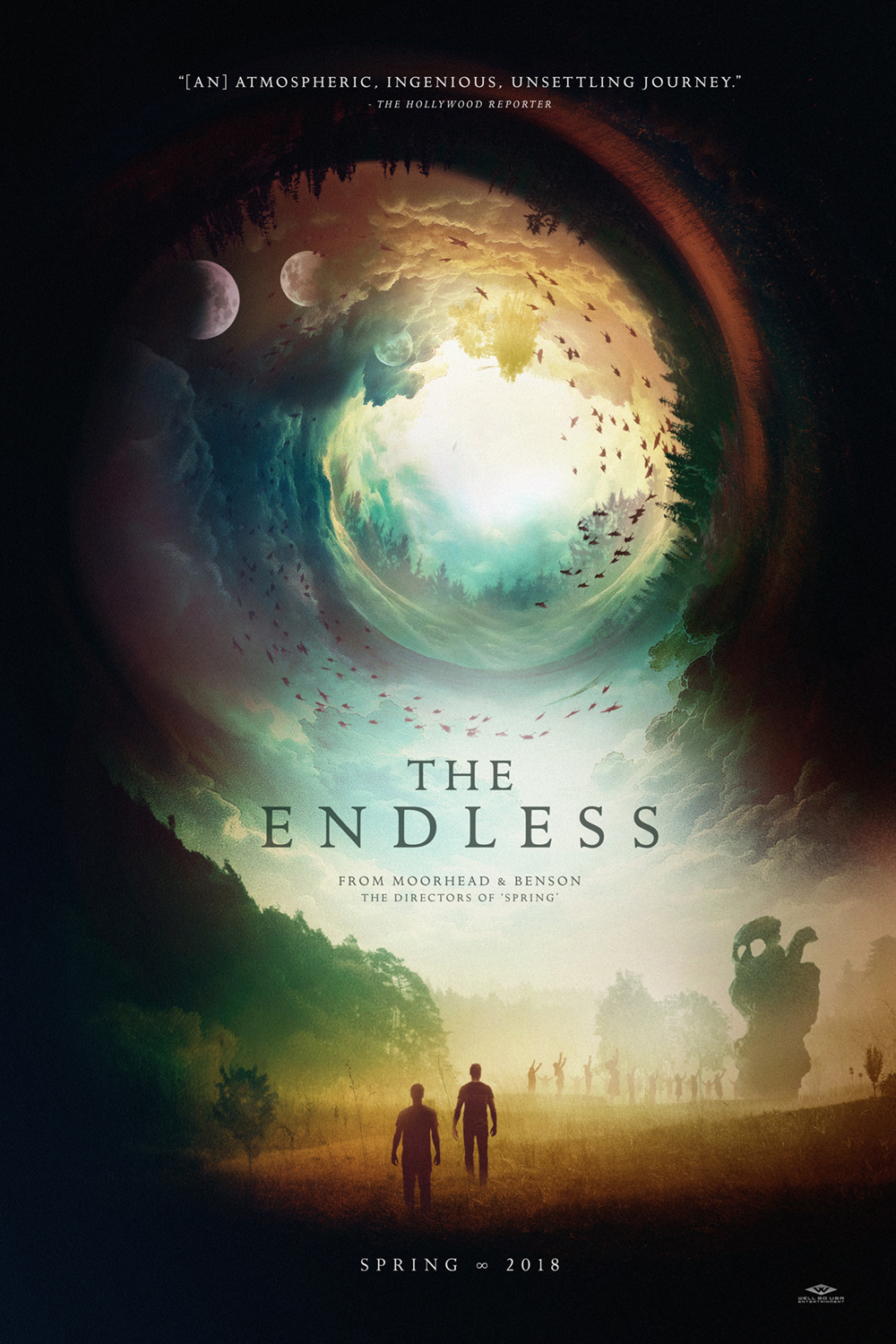 Movie poster for The Endless two men in field