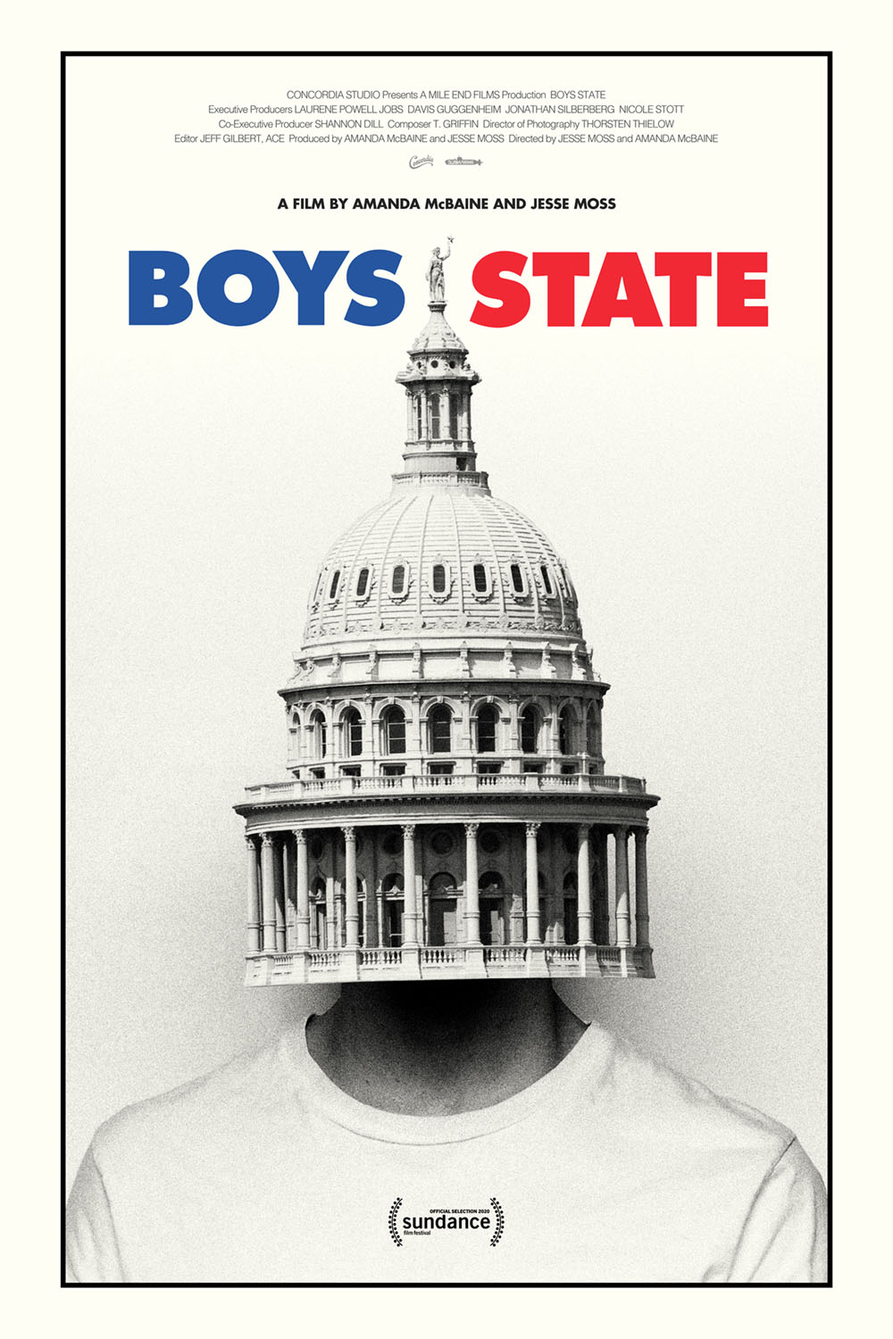 Movie poster for Boys State, capital building