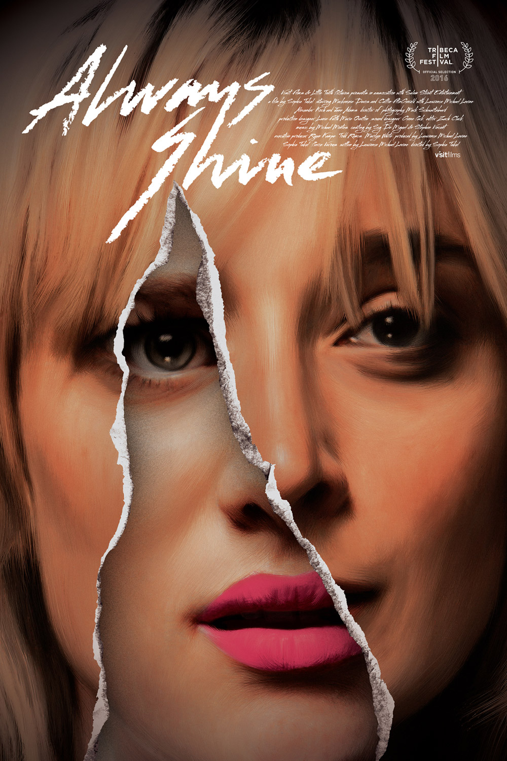 Movie poster for Always Shine, woman's face