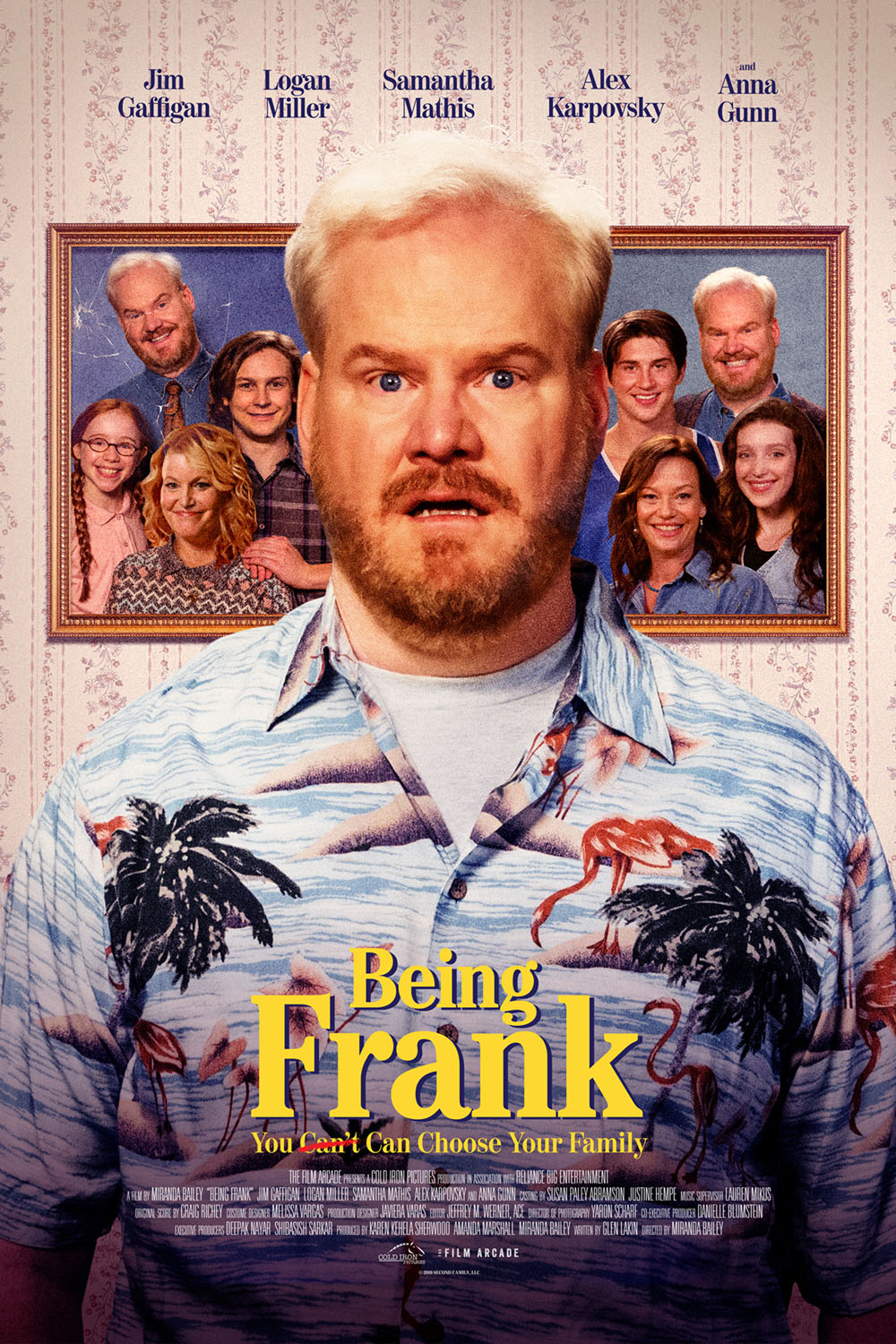 Movie poster for Being Frank, man in Hawaiian shirt