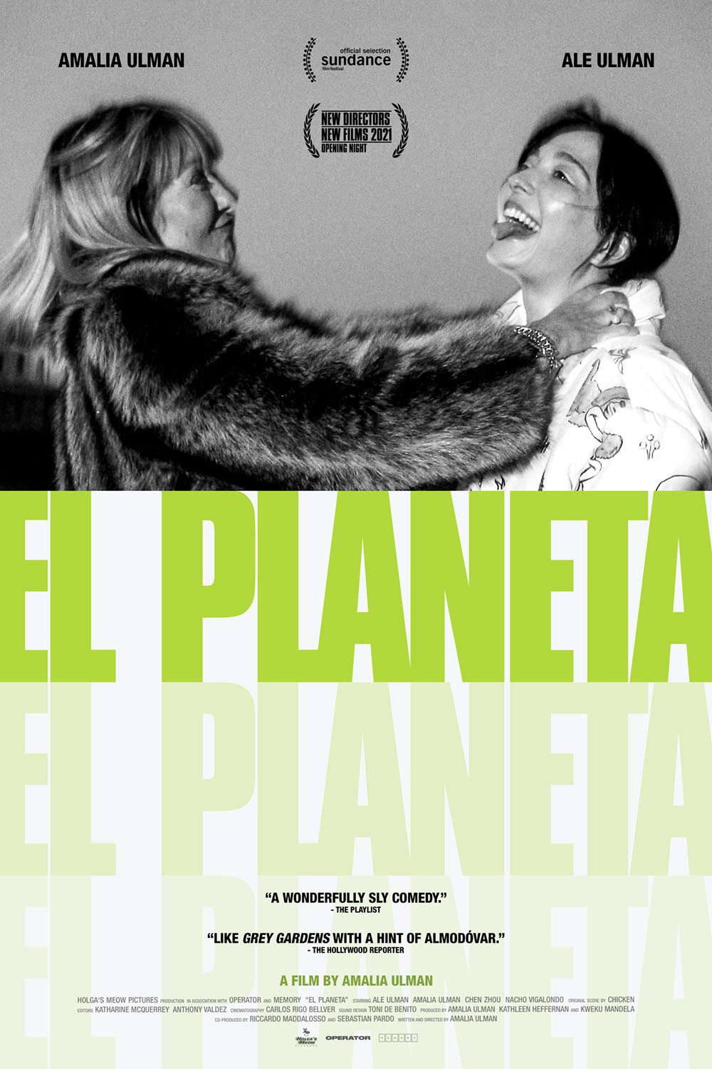 Movie poster for El Planeta, woman playfully choking other woman