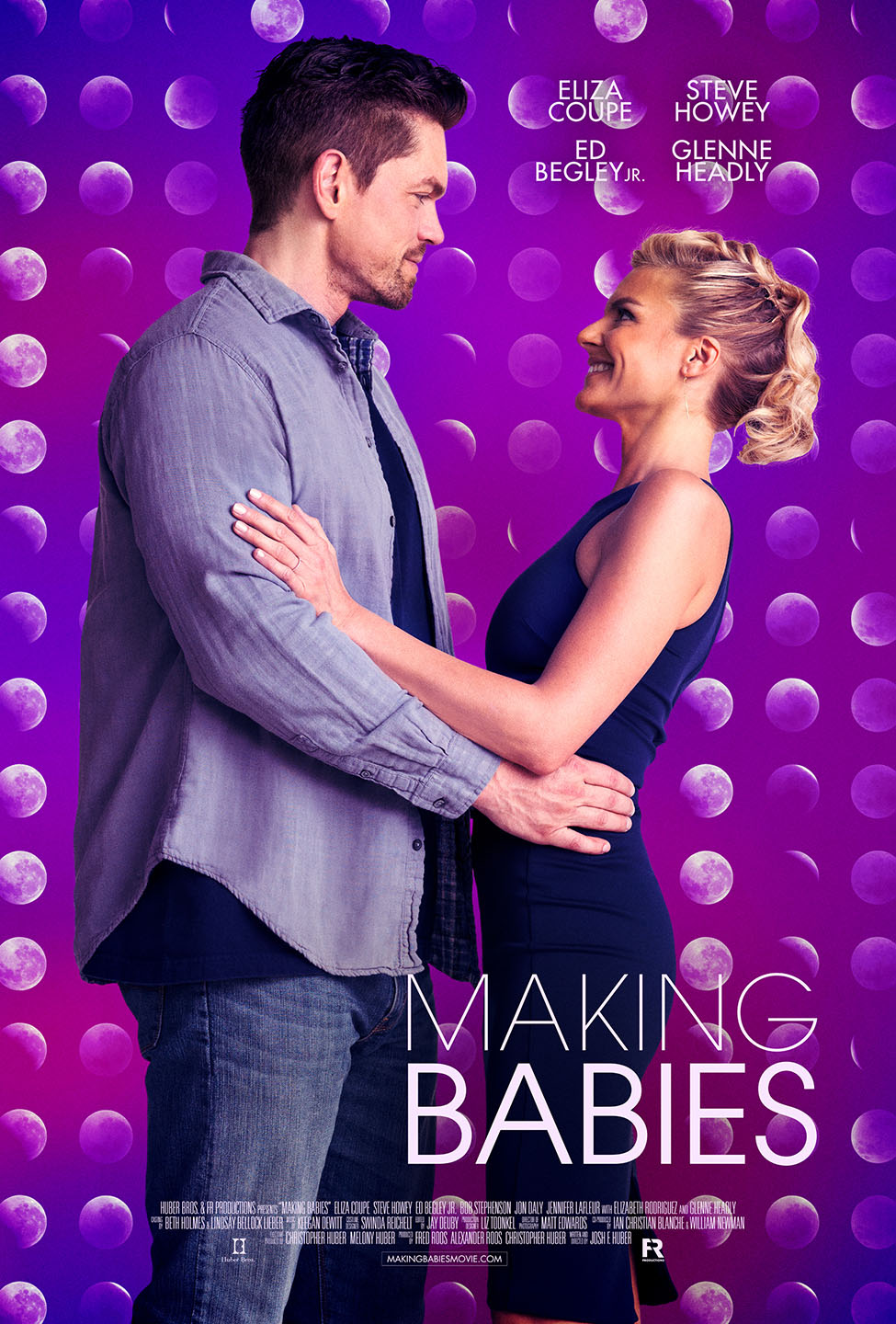 Movie poster for Making Babies, man and woman holding each other