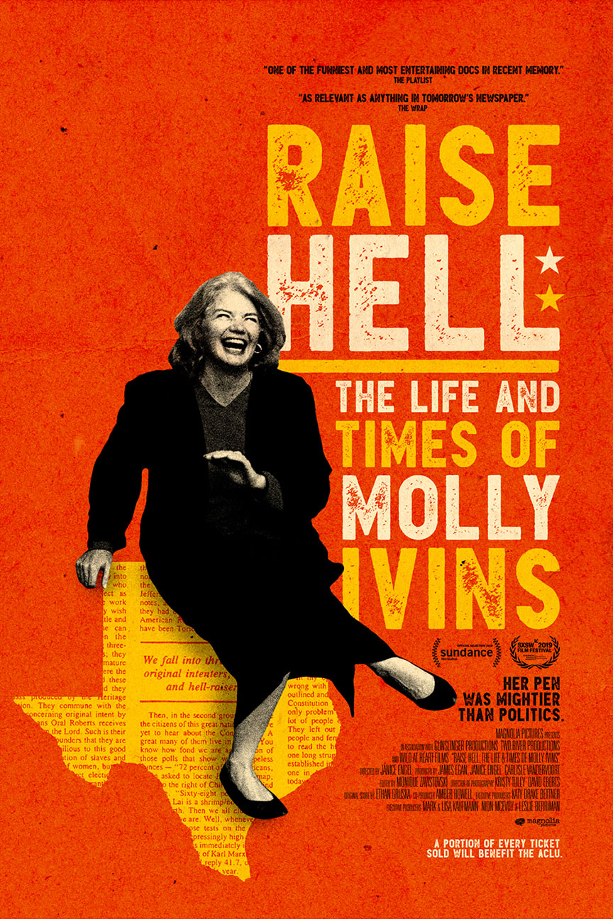 Movie poster for Raise Hell: The Life And Times of Molly Ivins, Molly Ivins