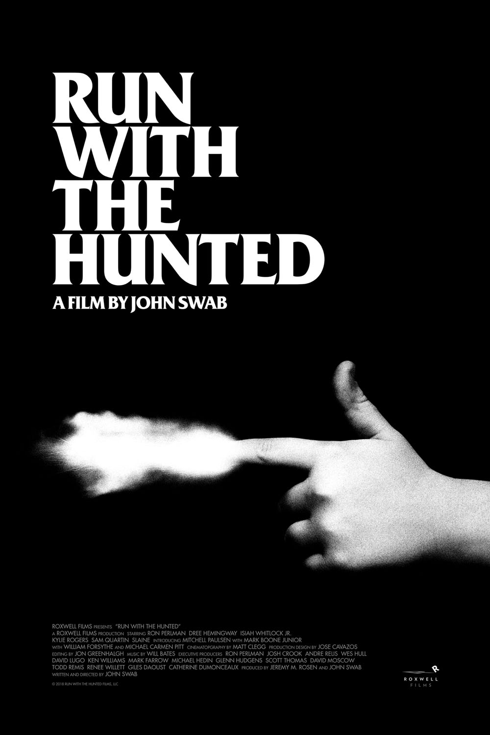 Movie poster for Run with the Hunted, finger gun