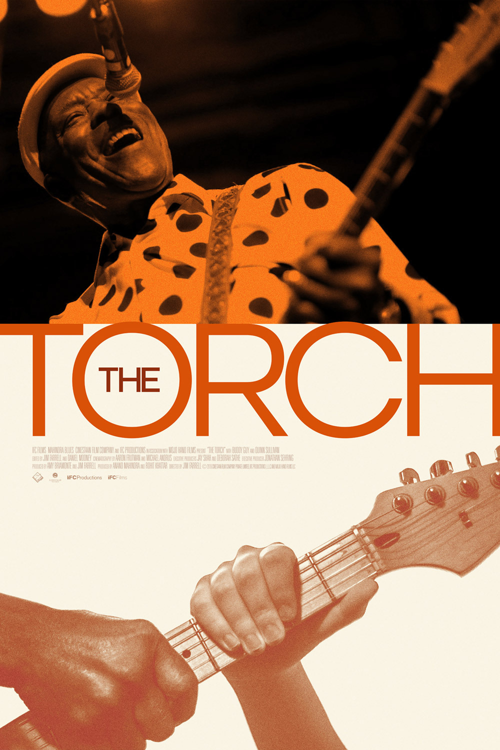 Movie poster for The Torch, Buddy Guy singing and playing guitar