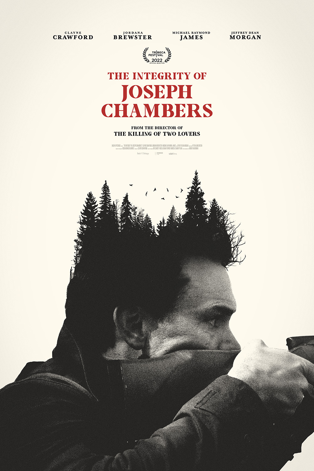 Movie poster for The Integrity of Joseph Chamber, man holding hunting rifle