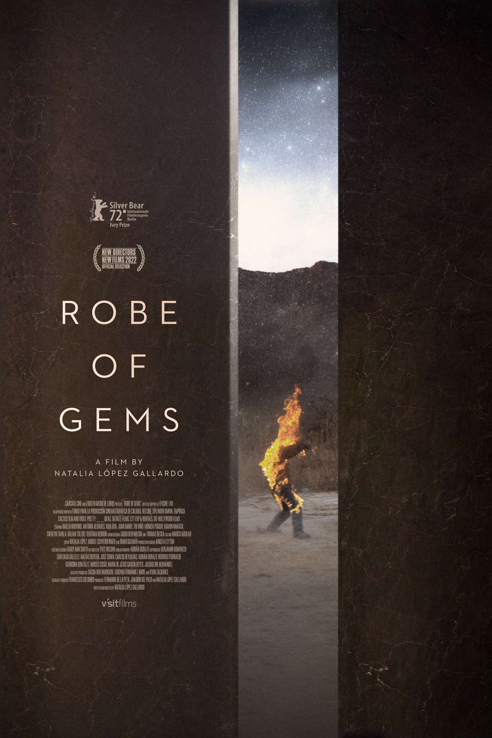 Movie poster for Robe of Gems, burning man
